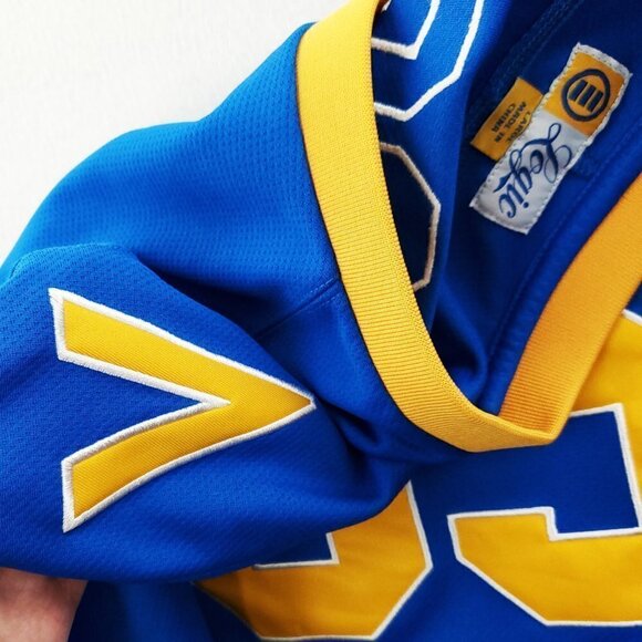 Logic Everybody Tour Hockey Style Jersey Shirt Long Sleeve Blue Yellow Large - Picture 11 of 11
